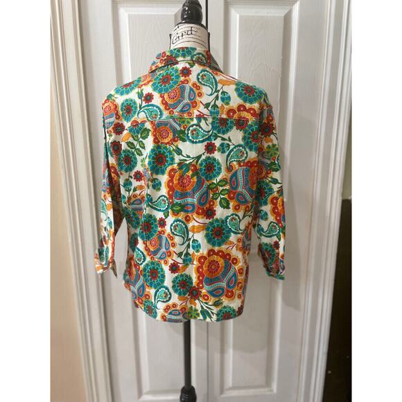 KAKTUS JACKET PSYCHEDELIC PAISLEY 60’STYLE HIPPIE SUMMER OF LOVE VISUAL SZ XL - Picture 9 of 15